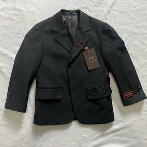 James Morgan Boys 2 Piece Suit Jacket and Vest size 4 NWT dark Navy